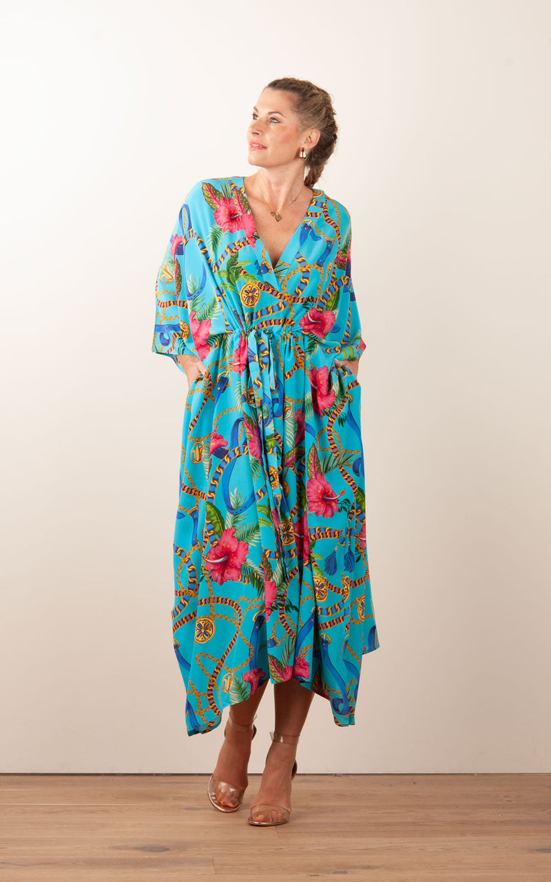 Kleid / Kaftan Blau | Multicolor