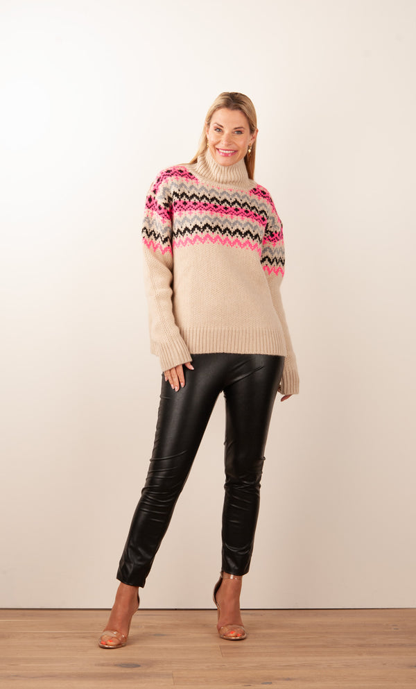 Pullover Beige | Pink | Multicolor