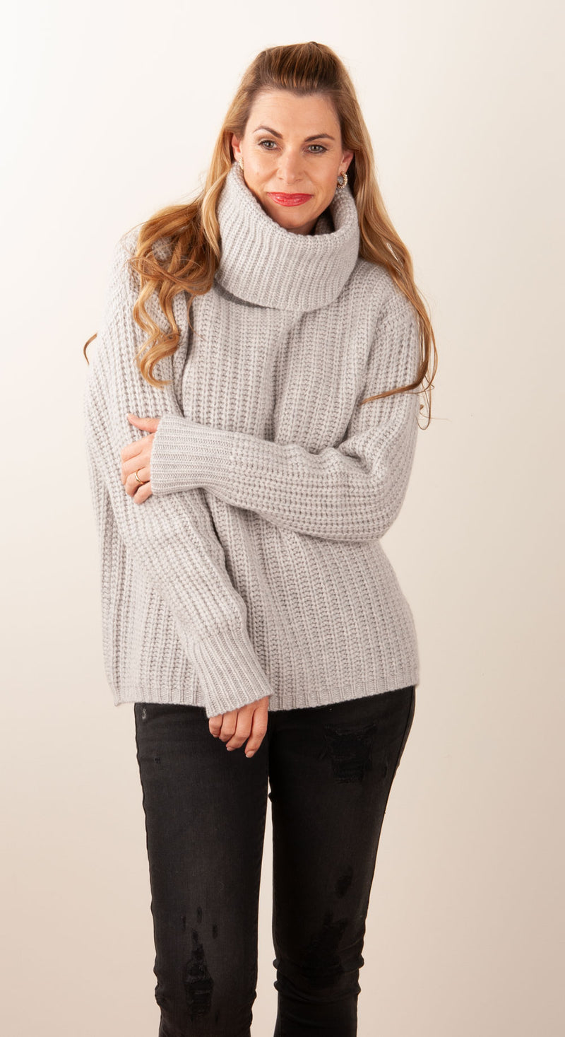 Pullover Melange Grau
