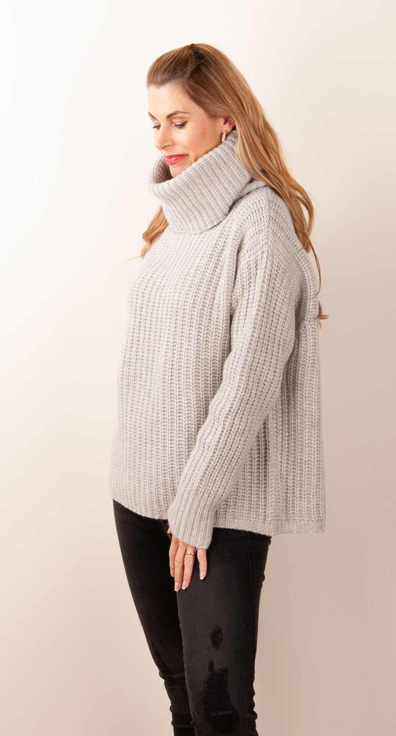 Pullover Melange Grau