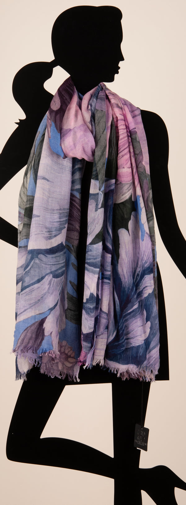 Schal „Blumen“ Lila | Grün | Multicolor