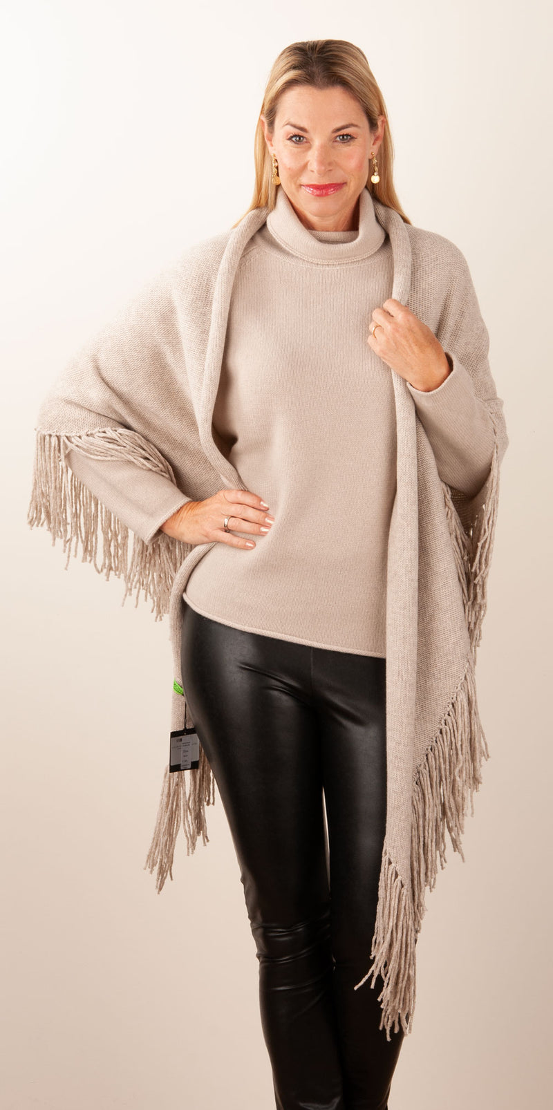 Dreieckstuch Melange Beige