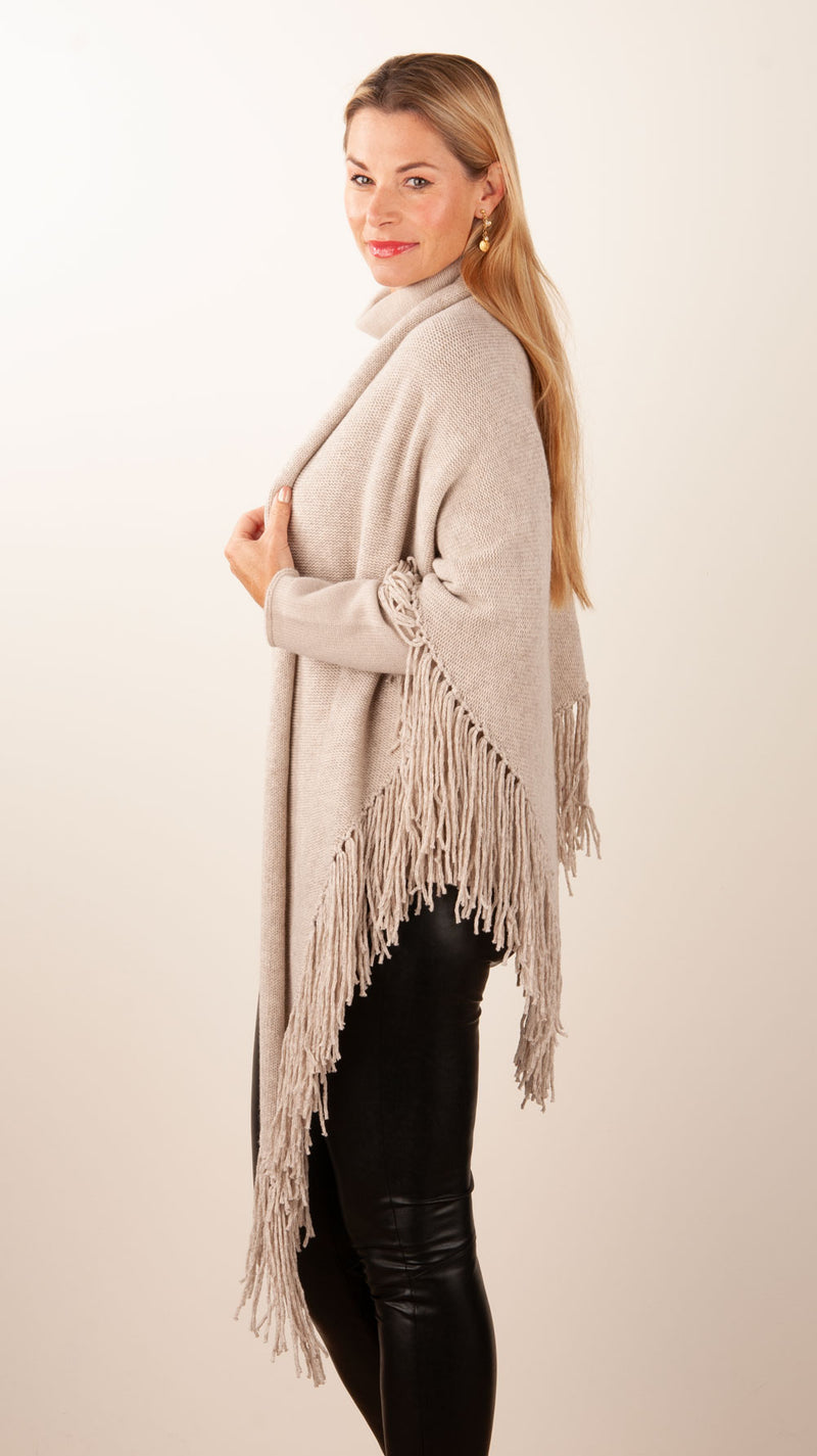 Dreieckstuch Melange Beige