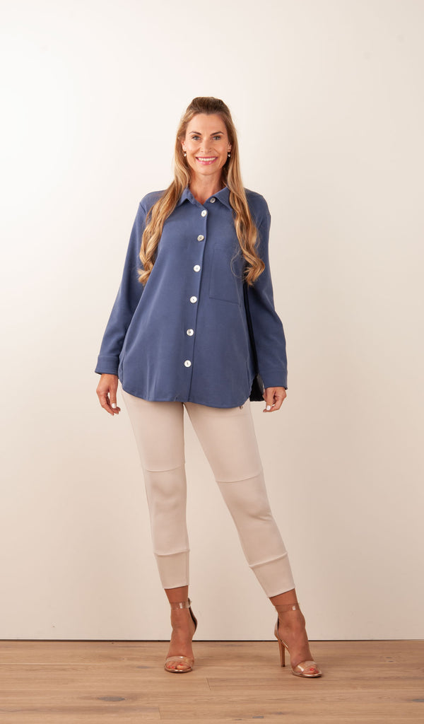 Blusenshirt Ocean Blue