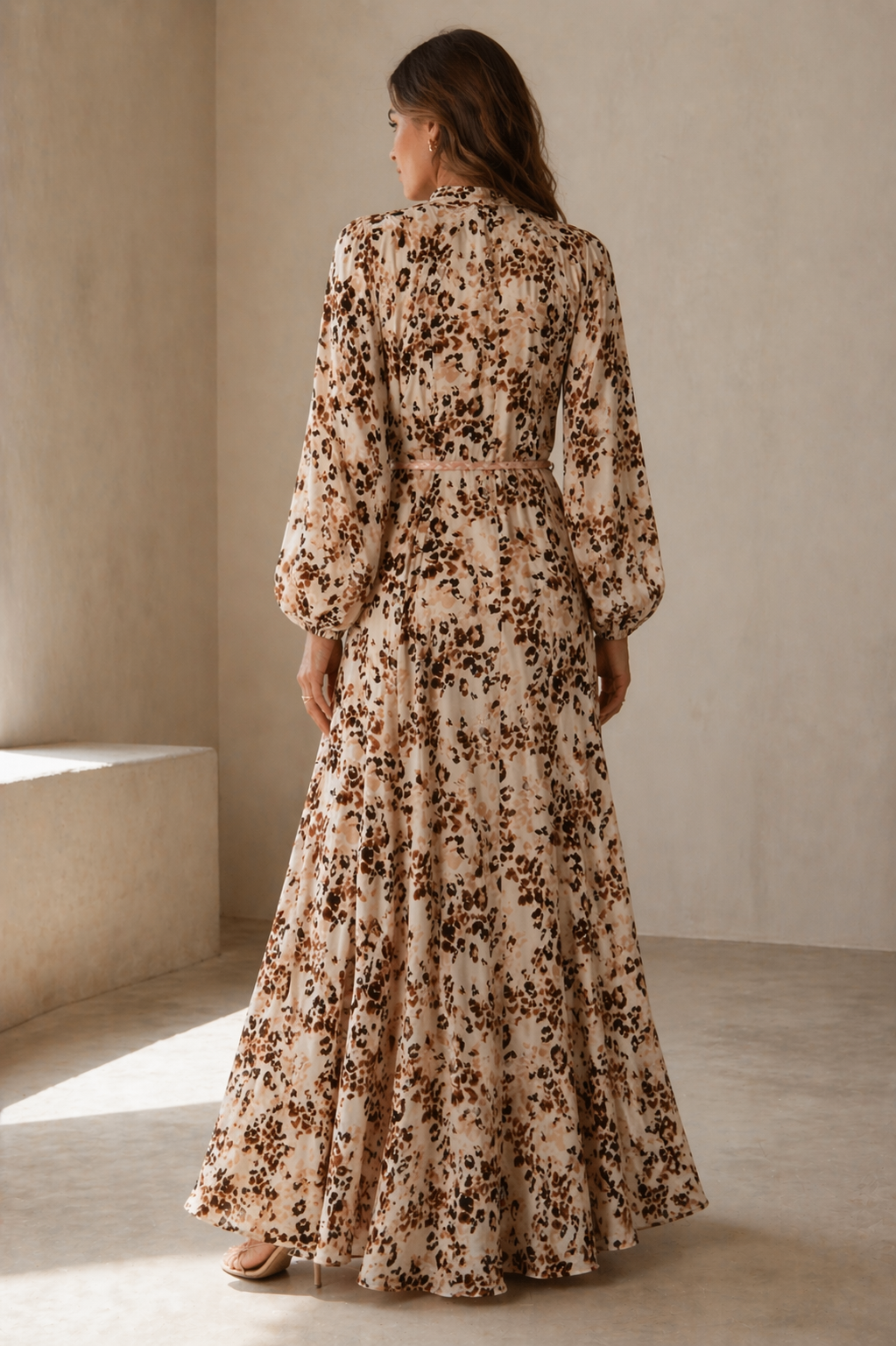 Maxikleid „LEOPARD“ CREME | BEIGE | BRAUN | ROSA
