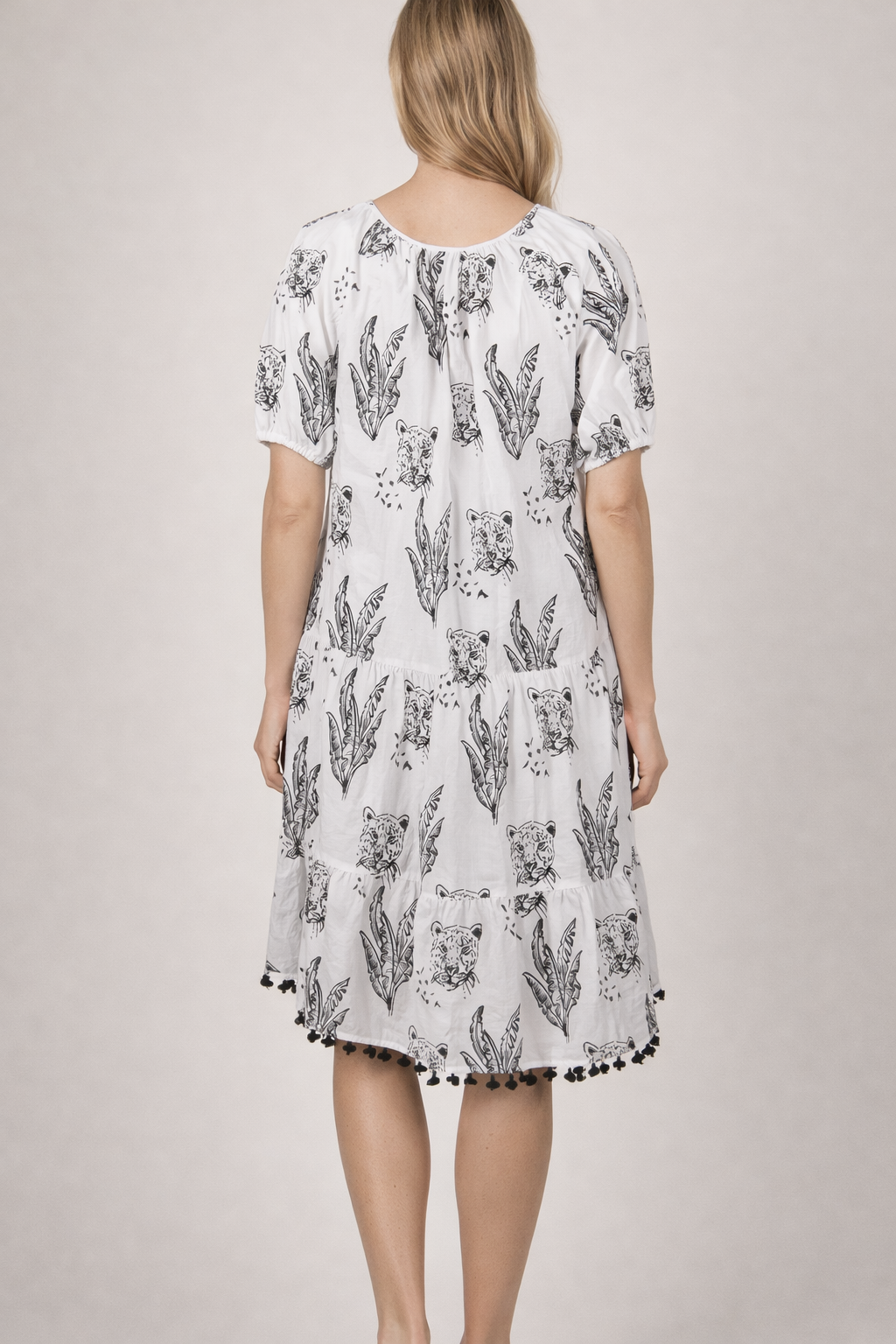 Kleid „Tiger“ Weiß | Schwarz