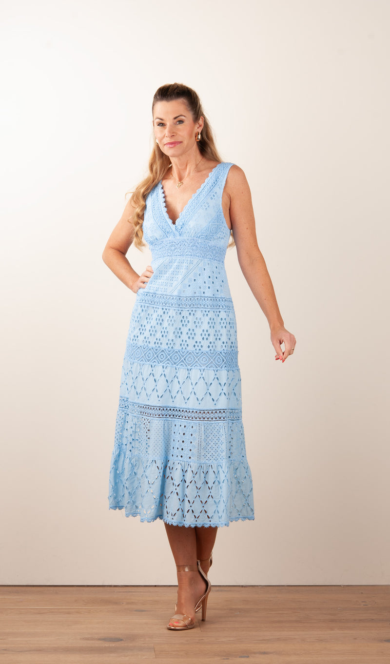 Trägerkleid „Paglia“ Blau
