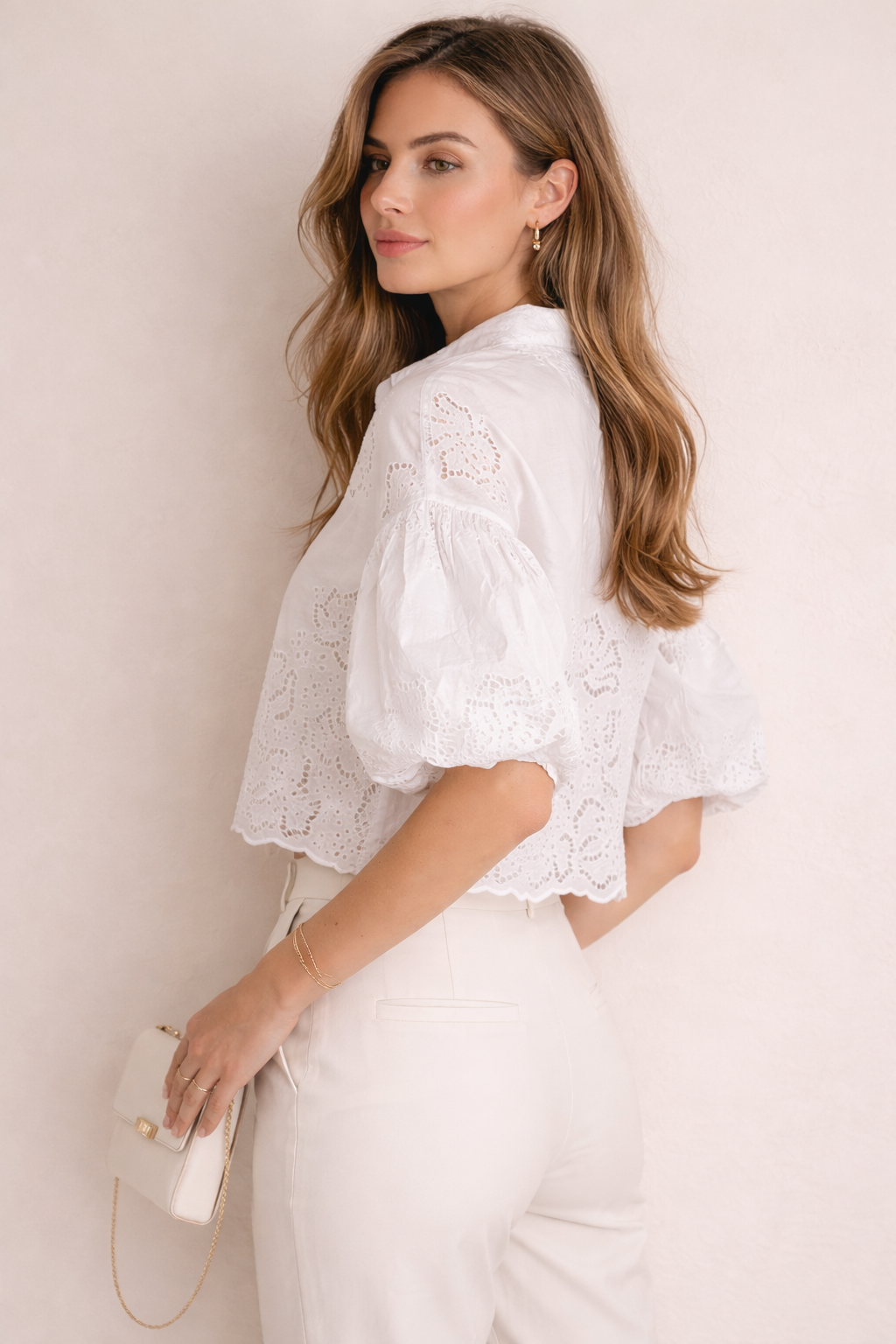 Hemdbluse „Mentha“ Weiß