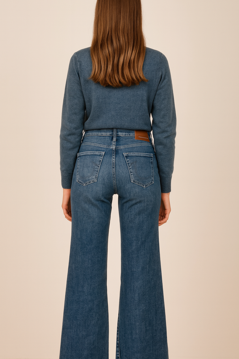 Jeans „Mija | Flared“ Blau