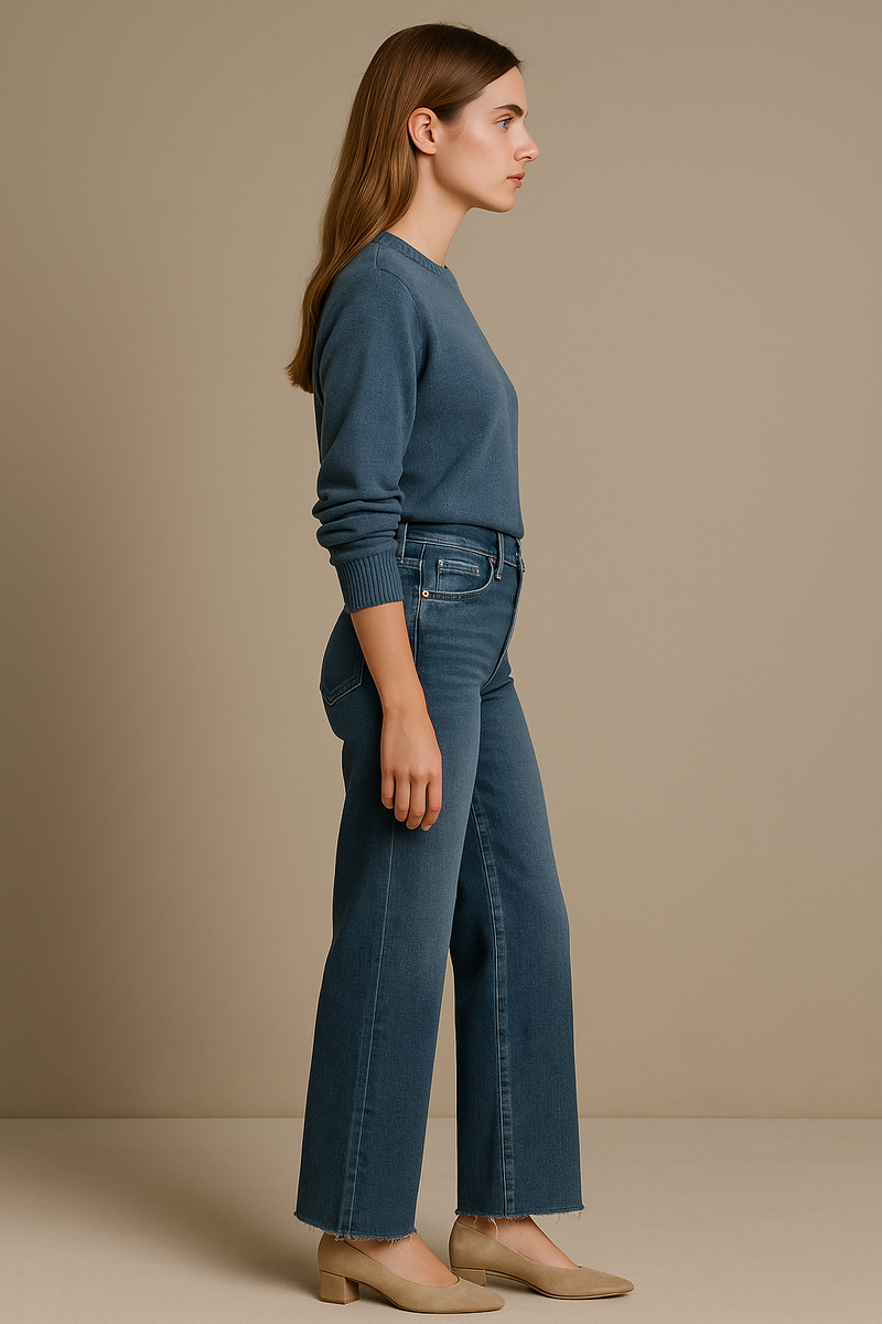 Jeans „Mija | Flared“ Blau