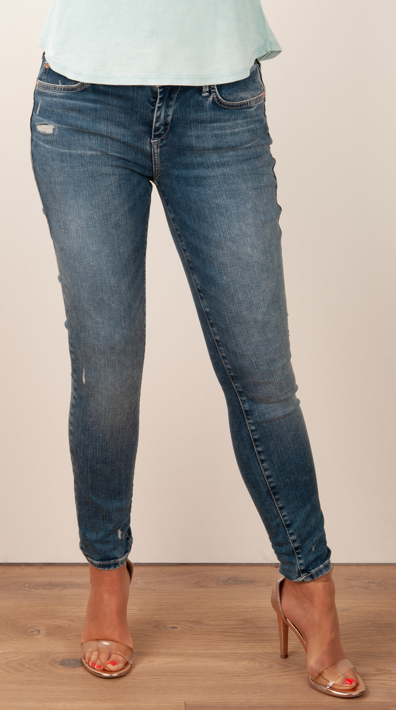 Jeans „Halle Destroyed“ Blau