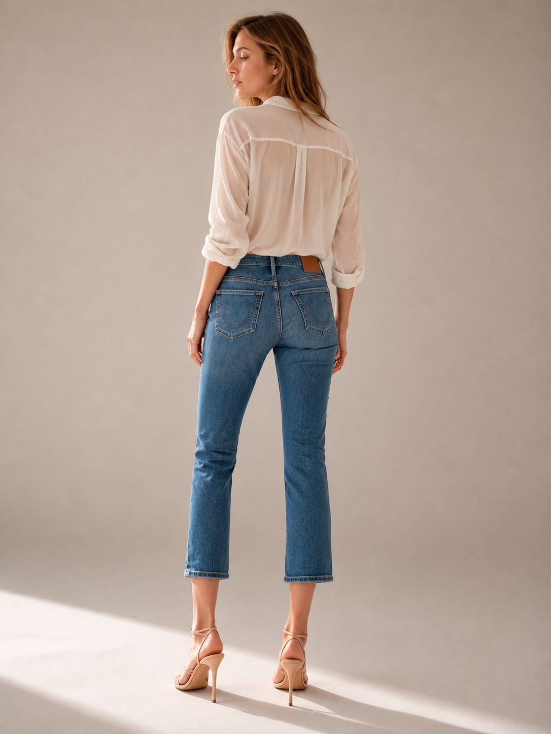 Jeans „Cora Straight“ Blau