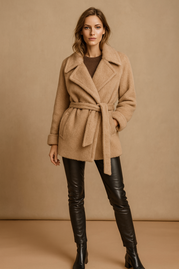 Jacke „Fake-Fur“ Beige