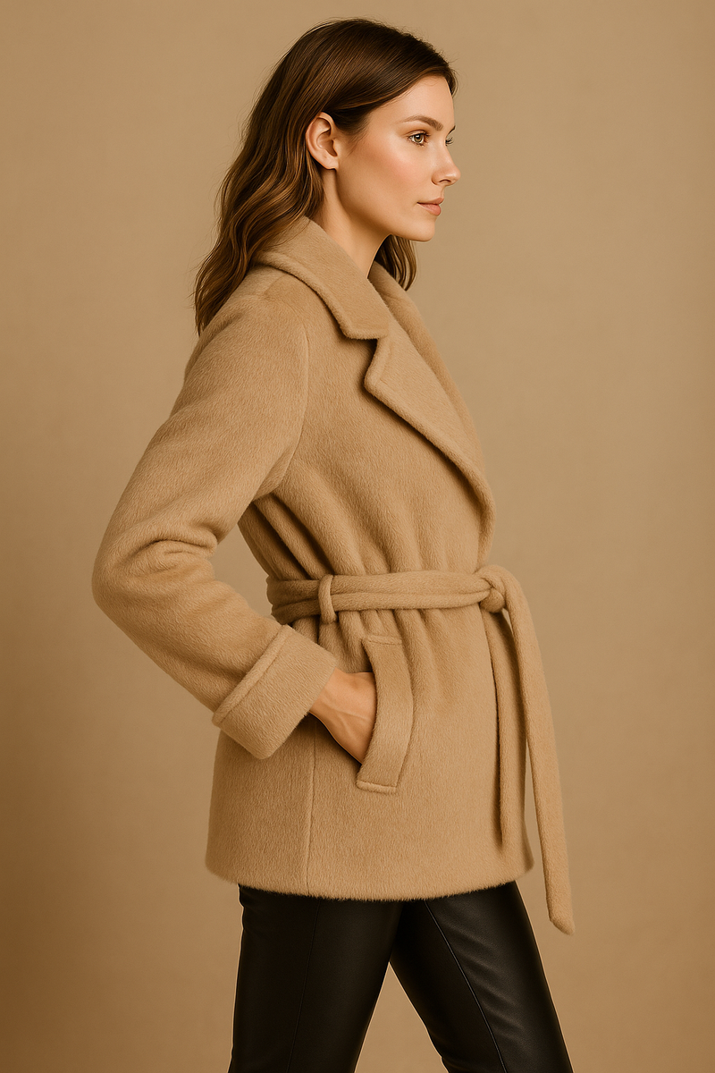 Jacke „Fake-Fur“ Beige