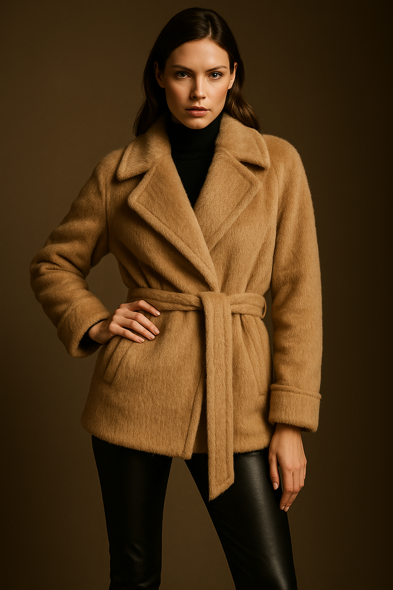 Jacke „Fake-Fur“ Beige