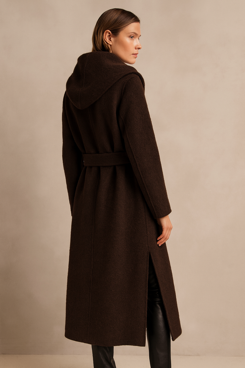 Mantel Melange Braun