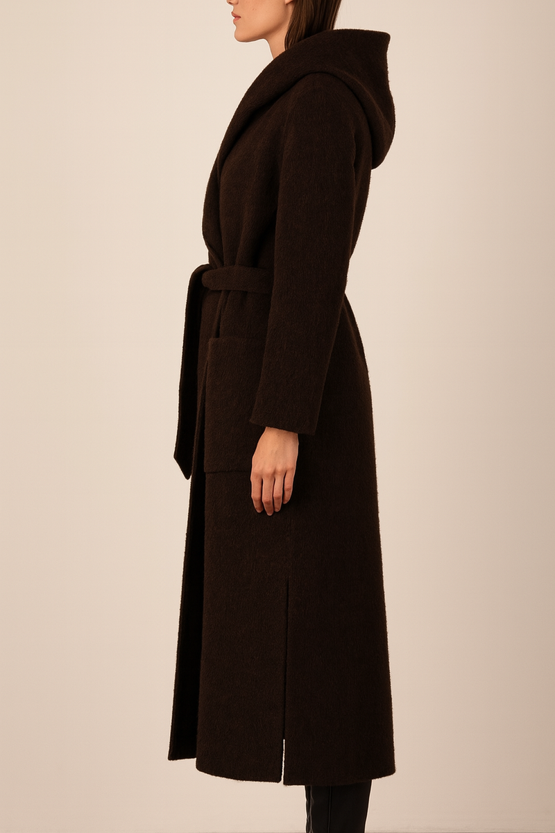 Mantel Melange Braun