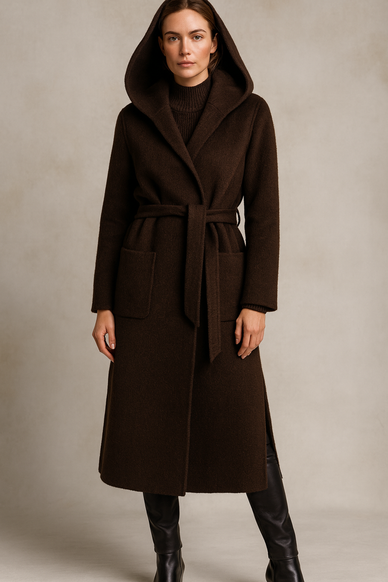 Mantel Melange Braun