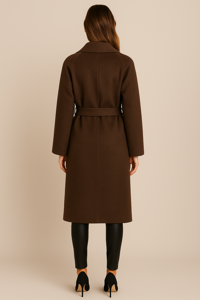 Mantel Melange Schokobraun