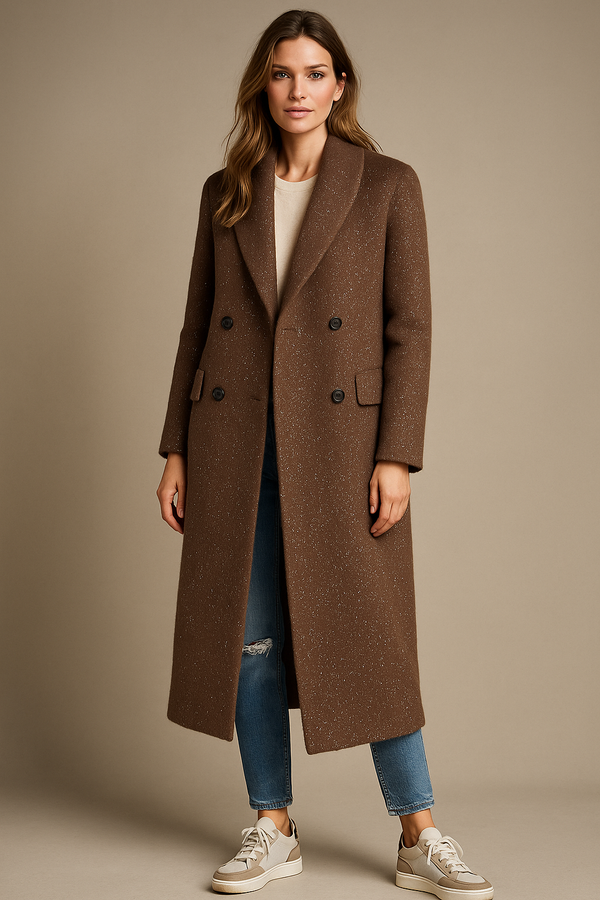 Mantel „Glitzer“ Braun