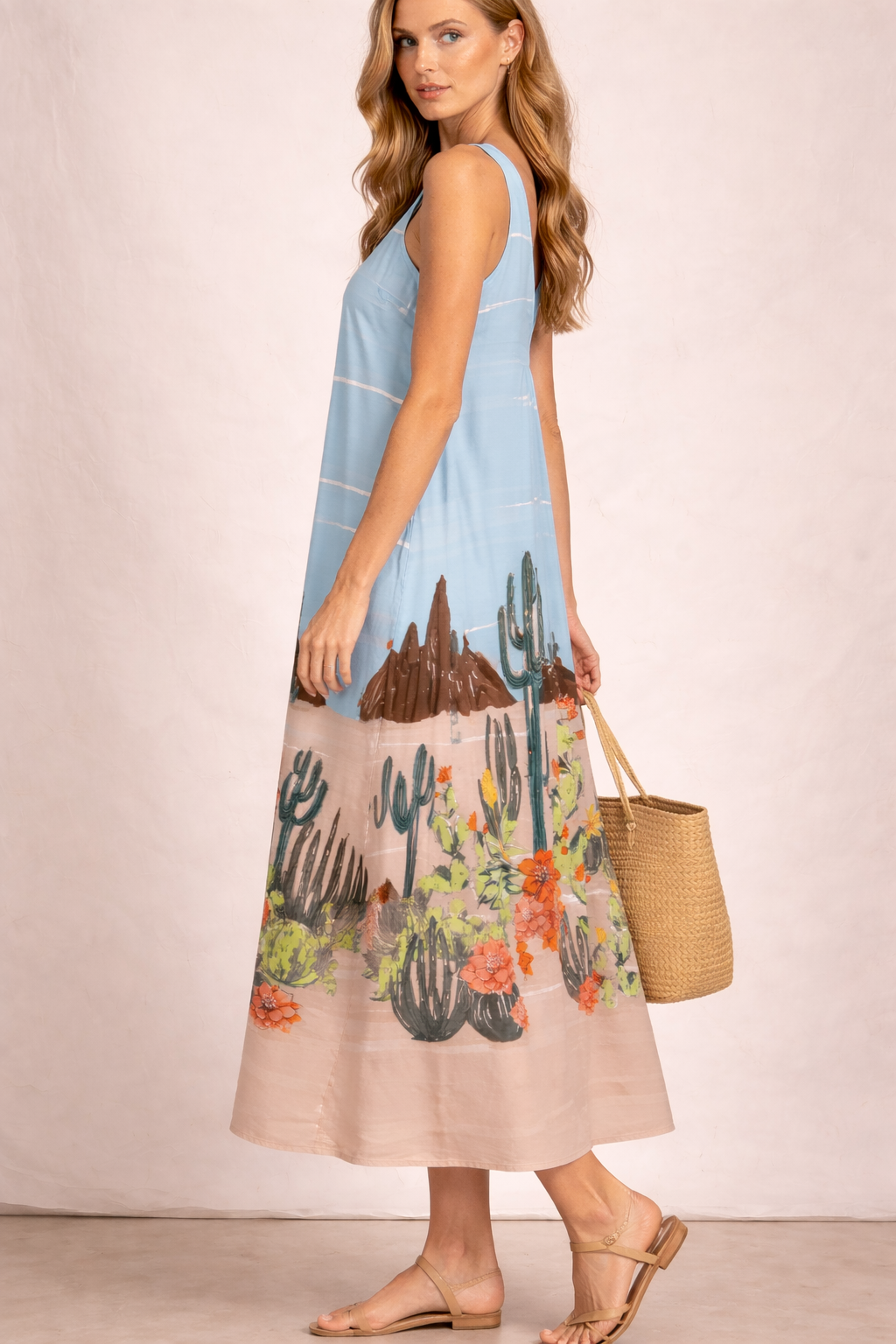 Maxi-Kleid „Amalfi“ Blau | Weiß | Multi