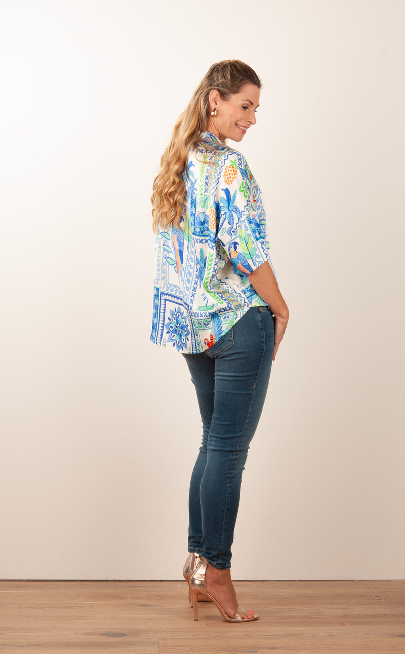 Bluse Blau | Multicolor