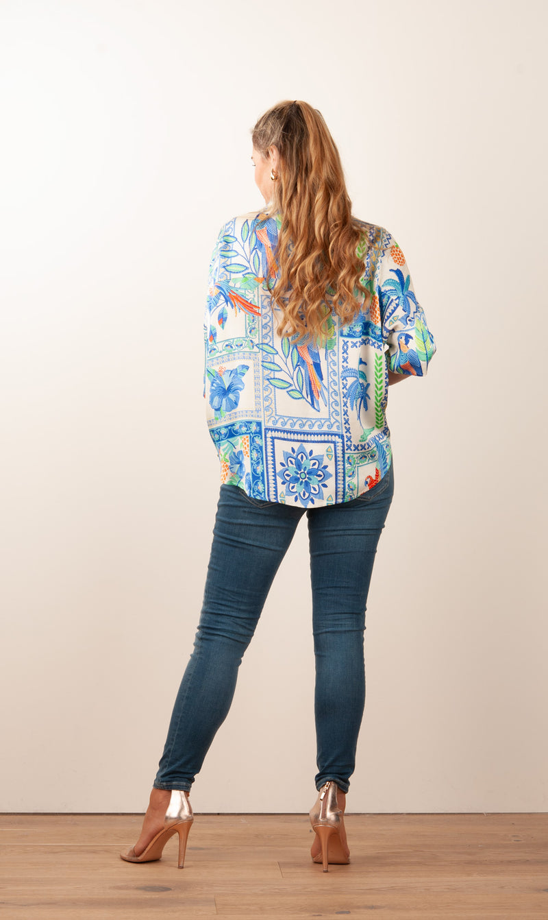Bluse Blau | Multicolor