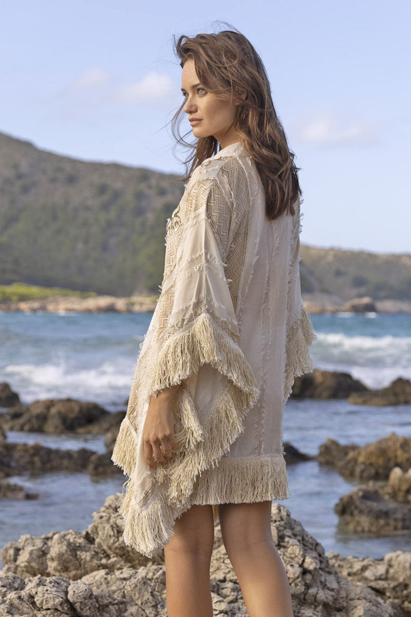Kleid | Kaftan Beige | Gold - myElisa GmbH