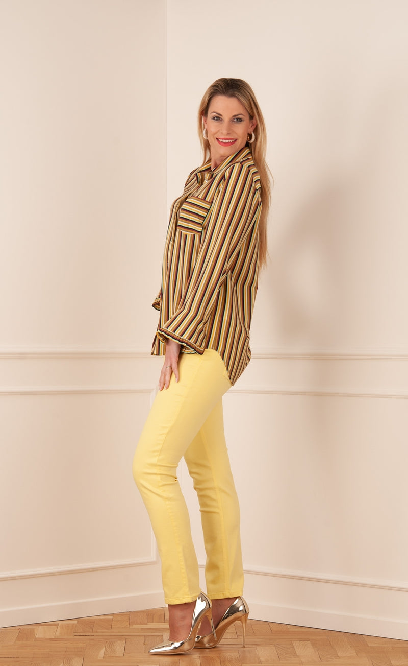 Bluse „Streifen“ Gelb | Multicolor - myElisa GmbH