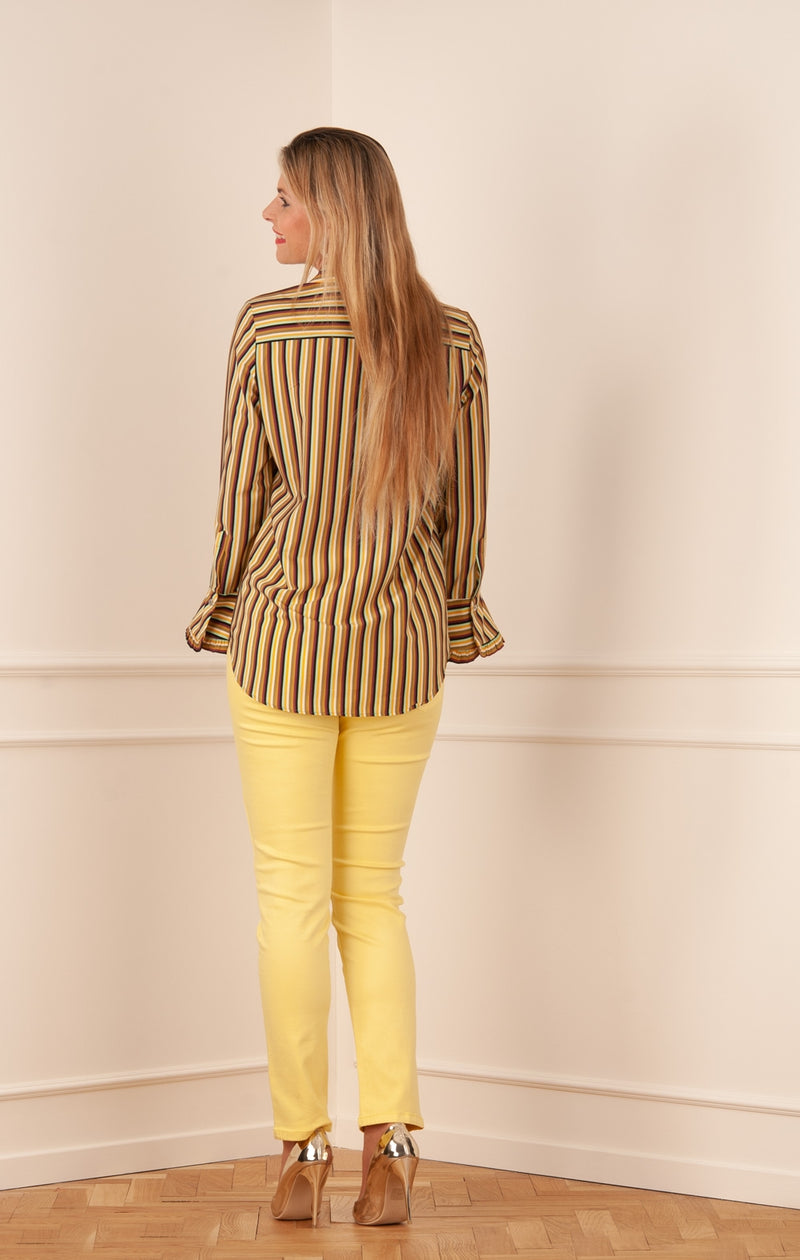 Bluse „Streifen“ Gelb | Multicolor - myElisa GmbH