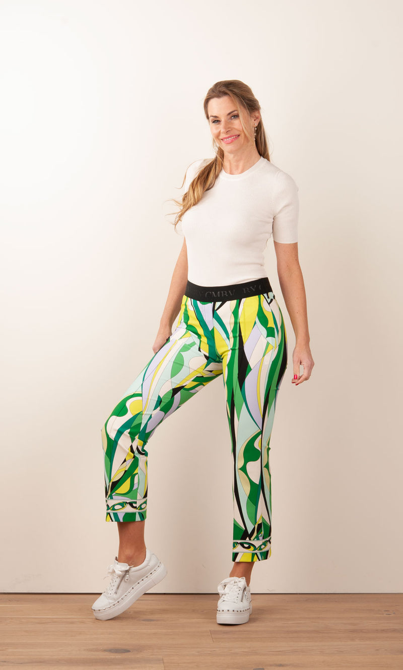 Hose „Ranee“ Grün | Multicolor