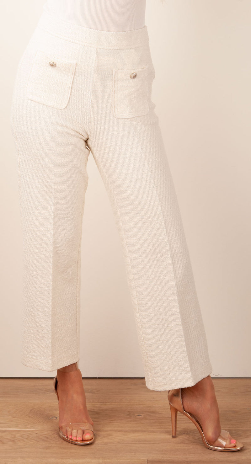 Boucle Hose „Cameron“ Creme