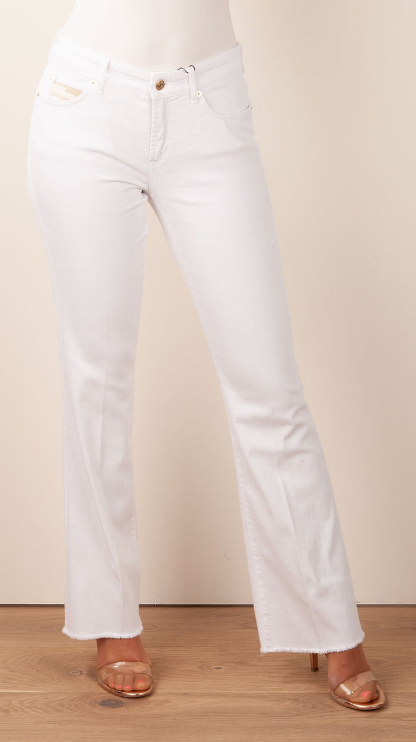 Jeans „Paris Flared“ Weiß