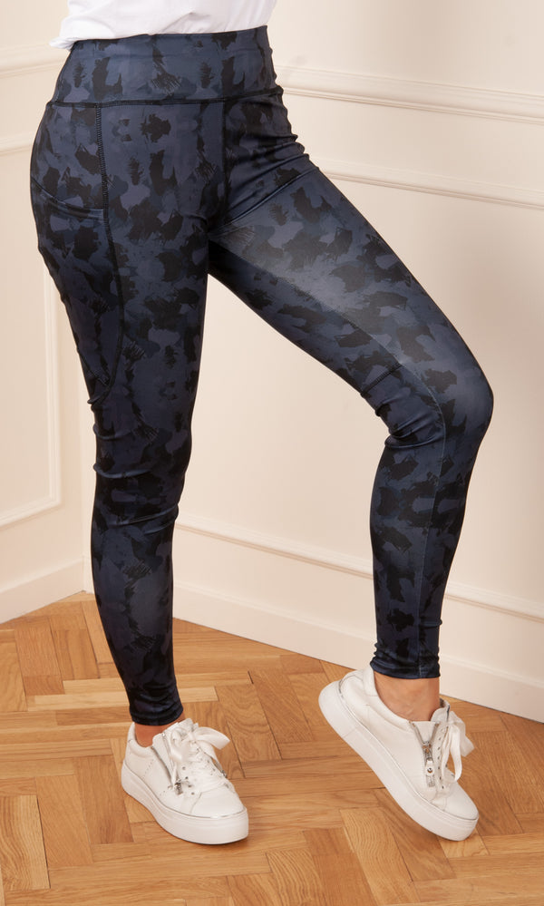 Leggings „Camouflage“ Blau | Schwarz - myElisa GmbH