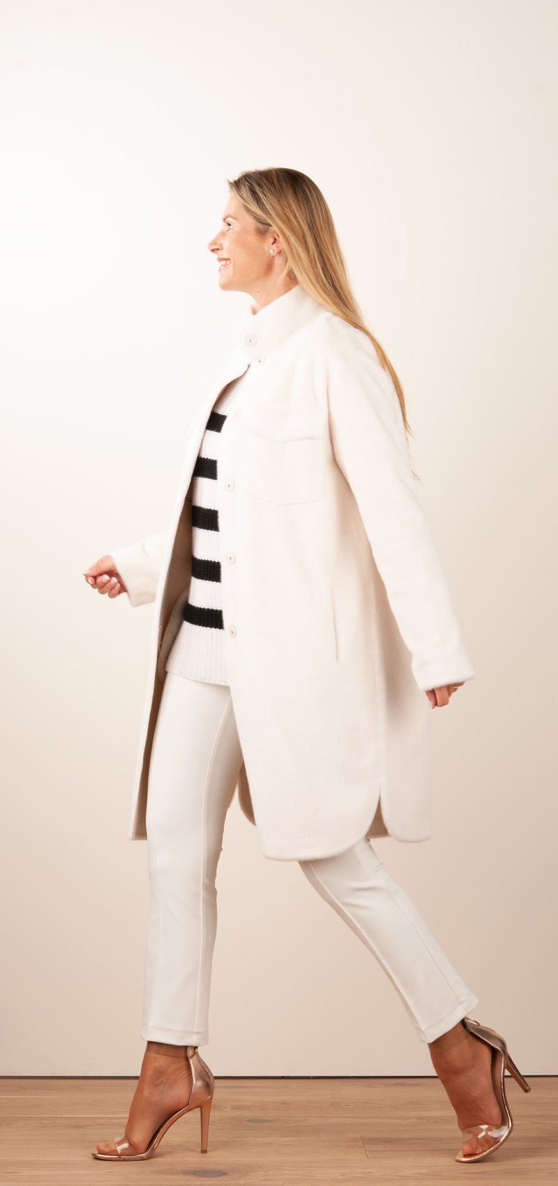 Mantel „Fake Fur“ Offwhite