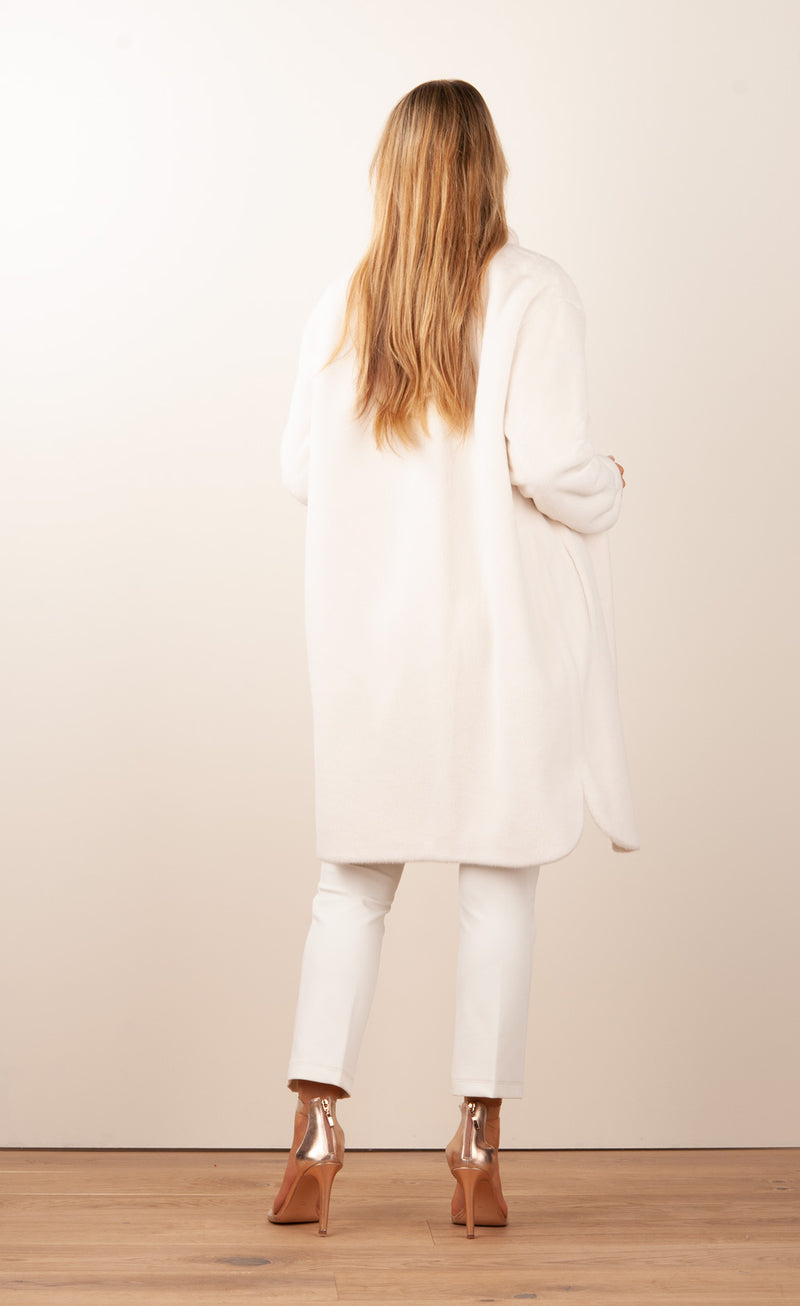Mantel „Fake Fur“ Offwhite