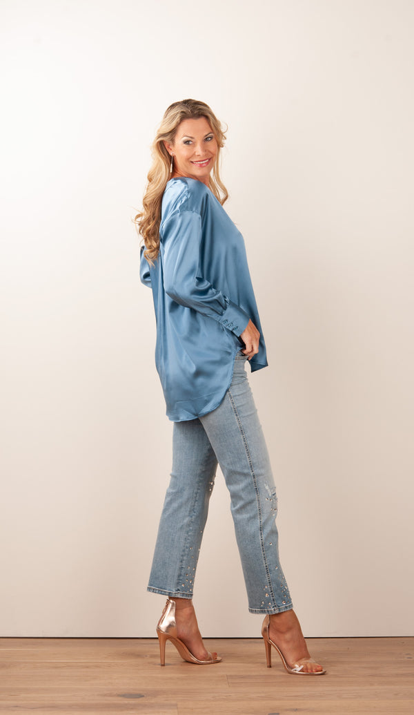 Bluse Blau