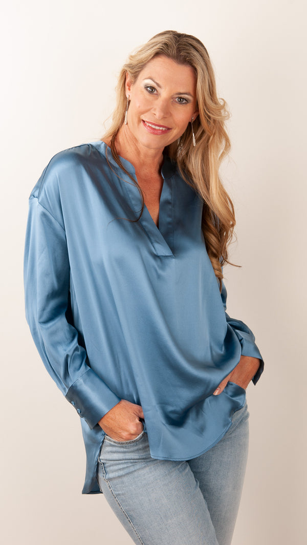 Bluse Blau