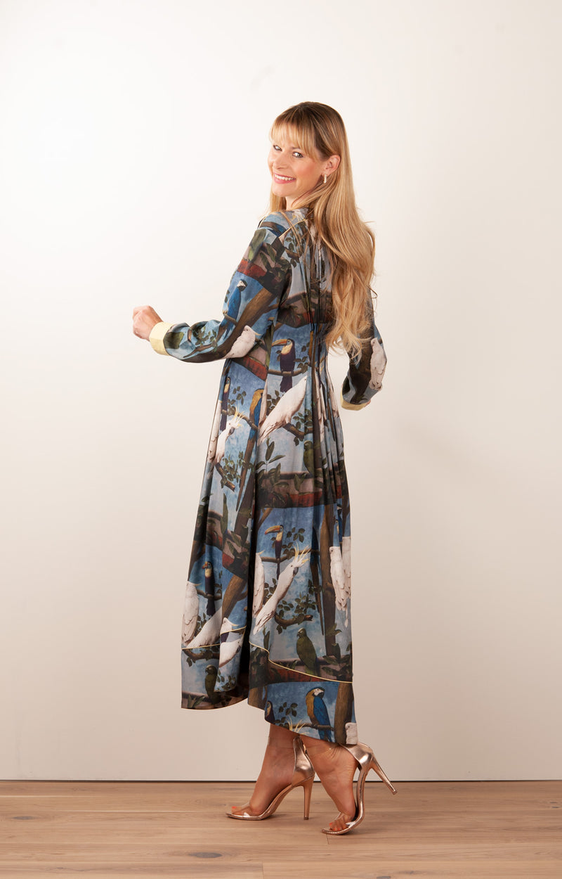 Kleid „Vögel“ Blau | Multicolor - myElisa GmbH