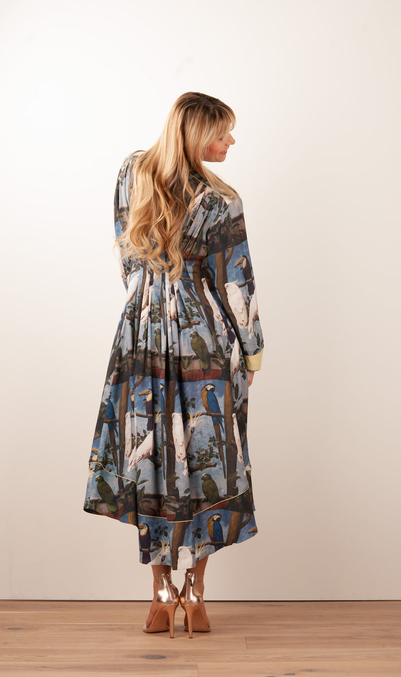 Kleid „Vögel“ Blau | Multicolor - myElisa GmbH