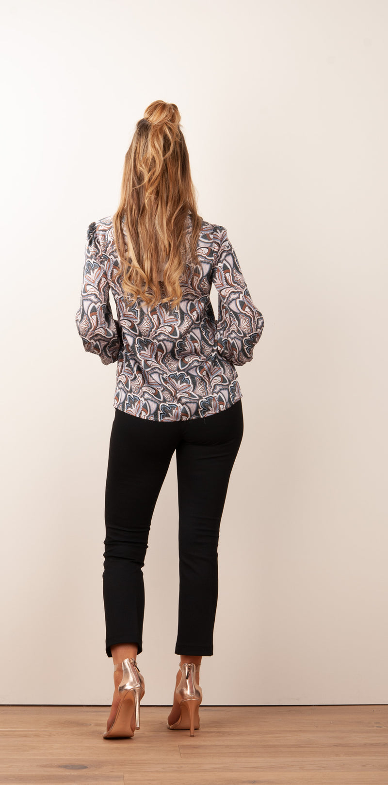 Schlupfbluse „Stacy“ Dunkelblau | Multicolor