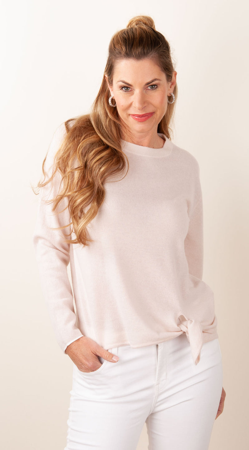 Kaschmir Pullover „Knoten“ Hellbeige