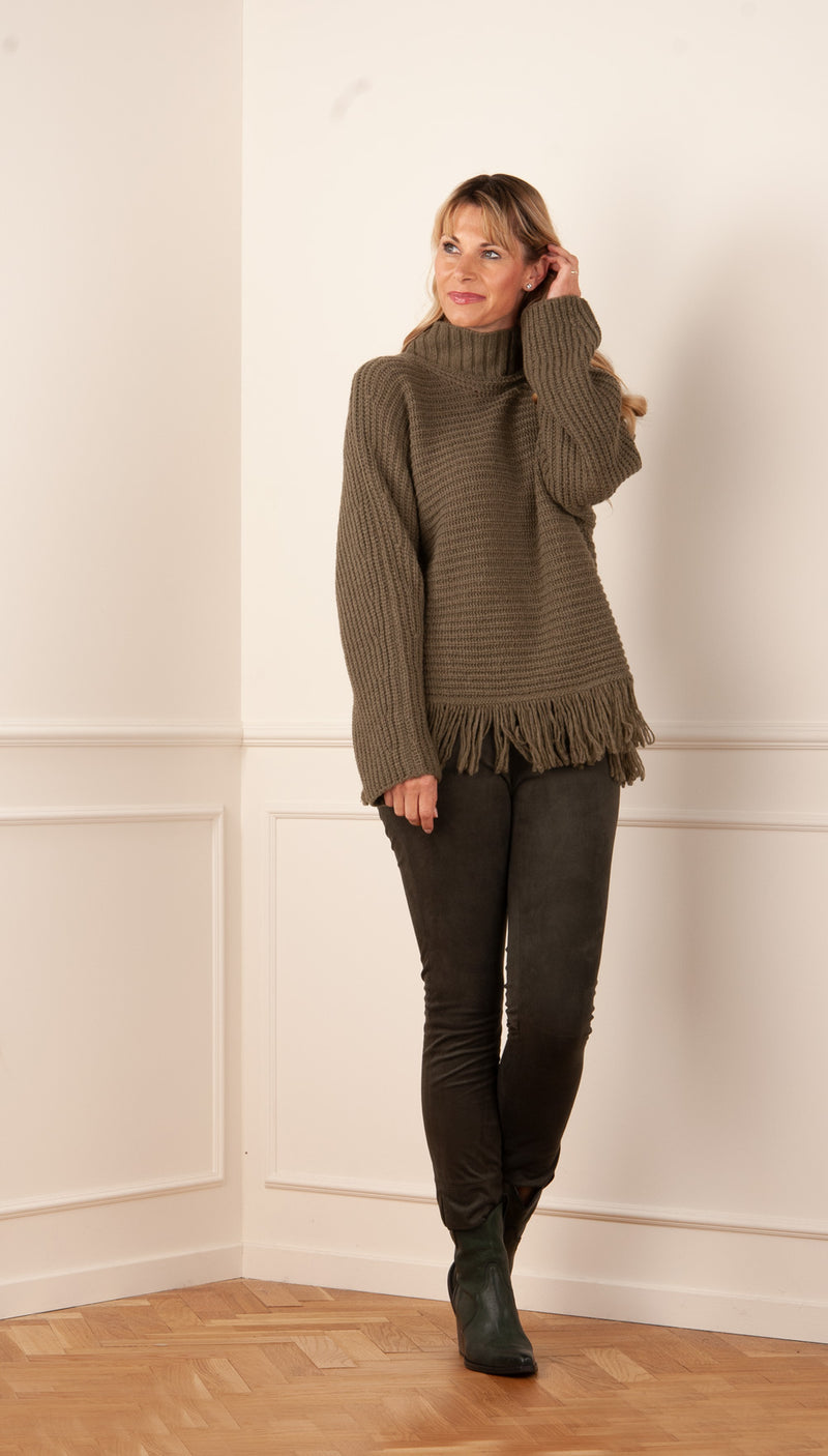 Pullover Melange Oliv - myElisa GmbH