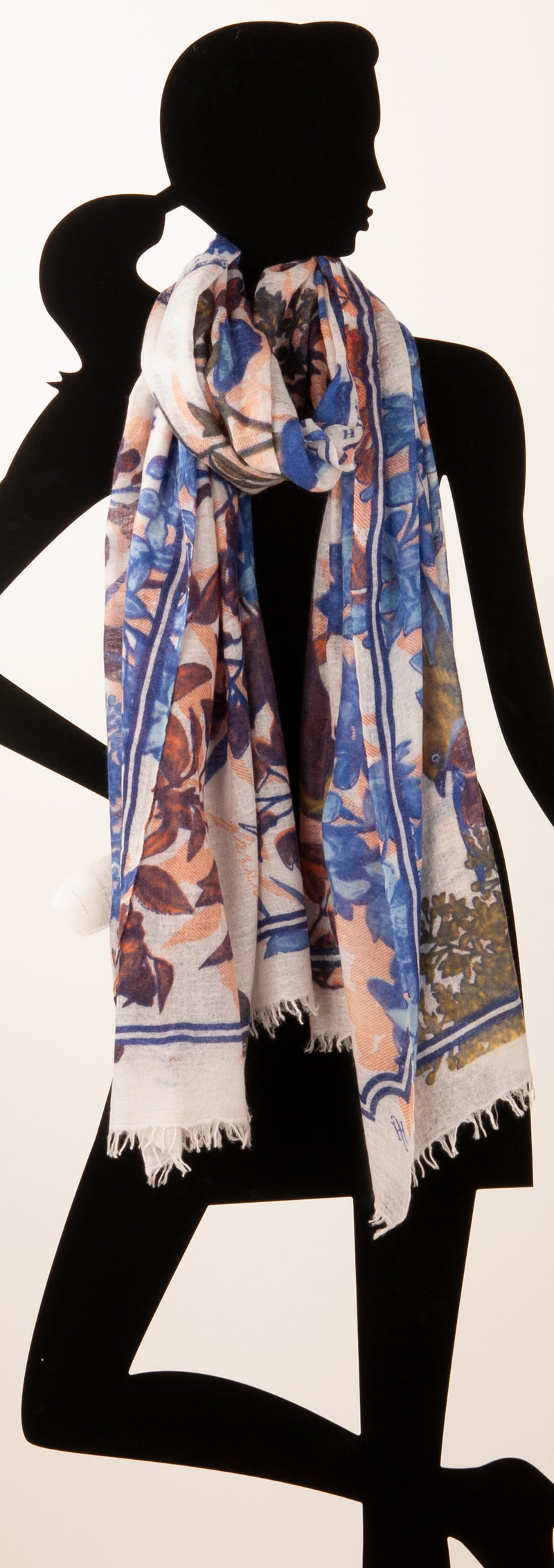 Schal Blau | Orange | Multicolor