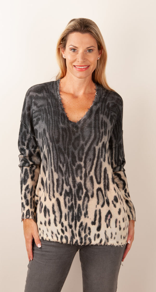 Pullover „Leo“ Schwarz | Creme