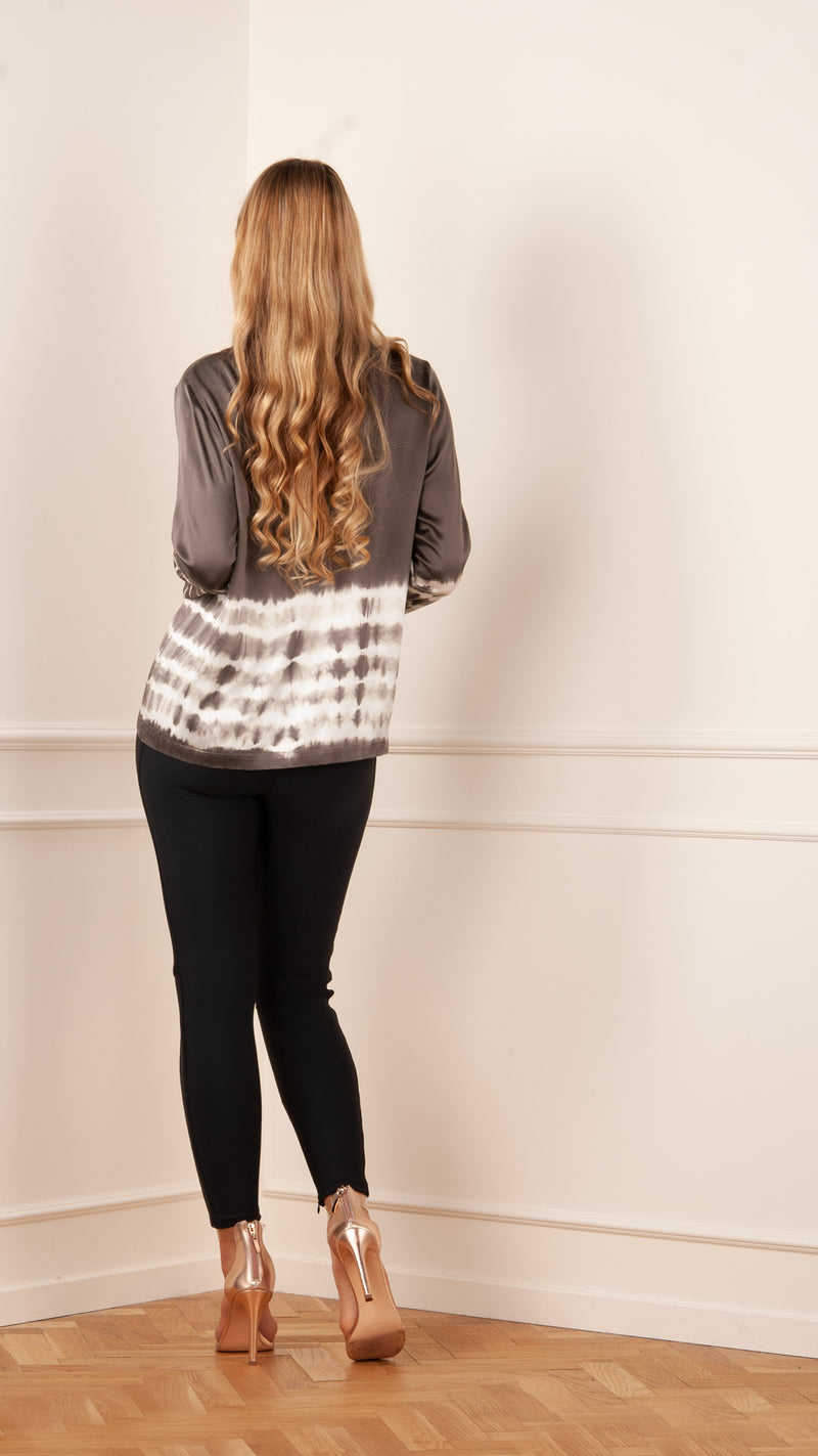 Bluse „Alba“ Kaviar | Weiß - myElisa GmbH