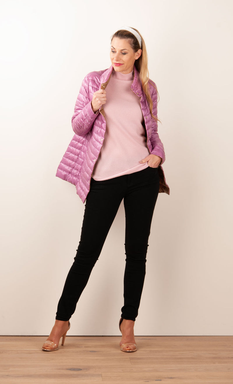 Leichte Wende-Daunenjacke Mellow | Beige