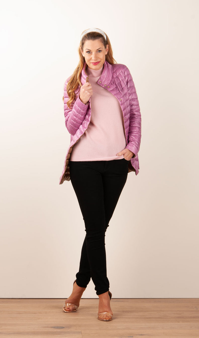 Leichte Wende-Daunenjacke Mellow | Beige