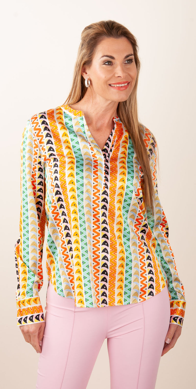 Herzensangelegenheit Seidenbluse Multicolor
