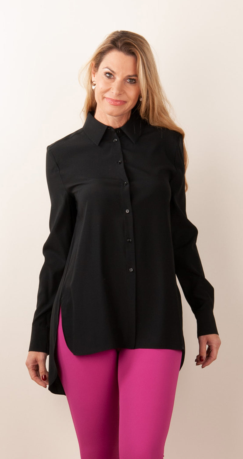 Seidenbluse Schwarz